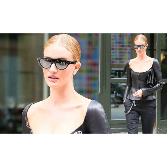 ALAIN MIKLI Miss J 002/6G Cat Eye Sunglasses in Grey Waves Violet - Picture 5 of 8